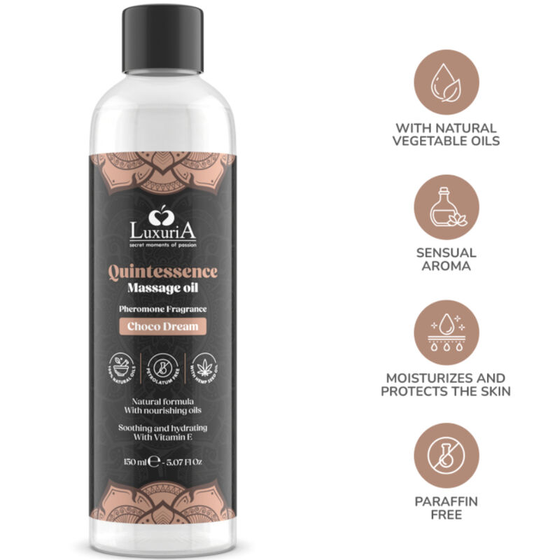 INTIMATELINE LUXURIA - HUILE DE MASSAGE CHOCOLAT 150 ML – Image 4