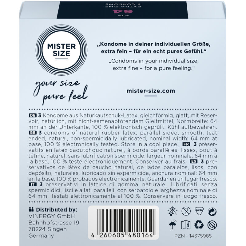MISTER SIZE - KONDOME GRÖSSE XXL 64 MM (3 EINHEITEN) – Bild 2