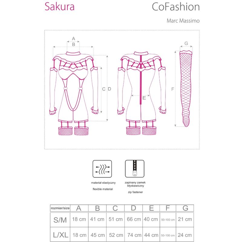 LIVCO CORSETTI FASHION - COMBINAISON SAKURA CF 90357 + GANTS LONGS + PORTE-JARRETELLES NOIR S/M – Image 2