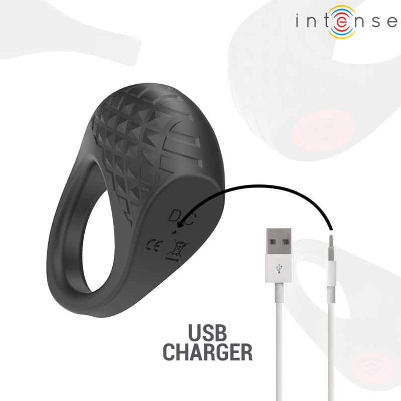 INTENSE - CLOVER VIBRATEUR ANNEAU PÉNIS 10 VIBRATIONS NOIR – Image 4