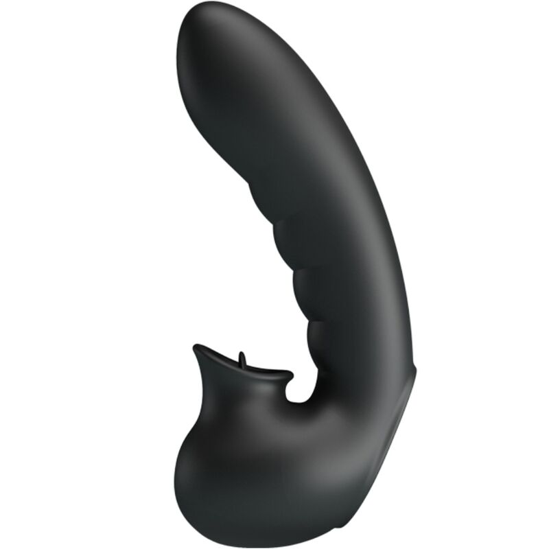PRETTY LOVE - HOBGOBLIN BOÎTE À DOIGTS VIBRANTS 12 VIBRATIONS + STIMULATEUR DE CLITORIS NOIR – Image 4