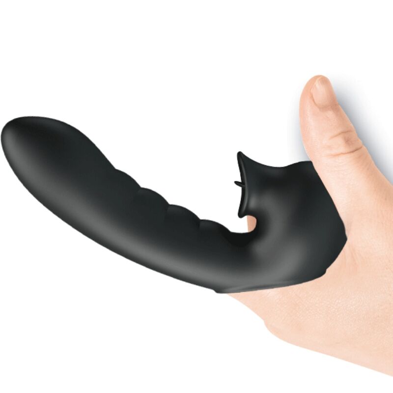 PRETTY LOVE - HOBGOBLIN BOÎTE À DOIGTS VIBRANTS 12 VIBRATIONS + STIMULATEUR DE CLITORIS NOIR – Image 6