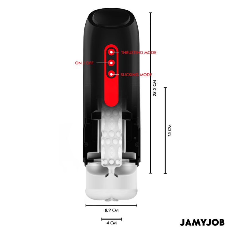 JAMYJOB - PHANTOM MASTURBADOR VAGINA AUTOMÁTICO 5 MODOS SUCCIONADOR Y EMPUJE - Imagen 3