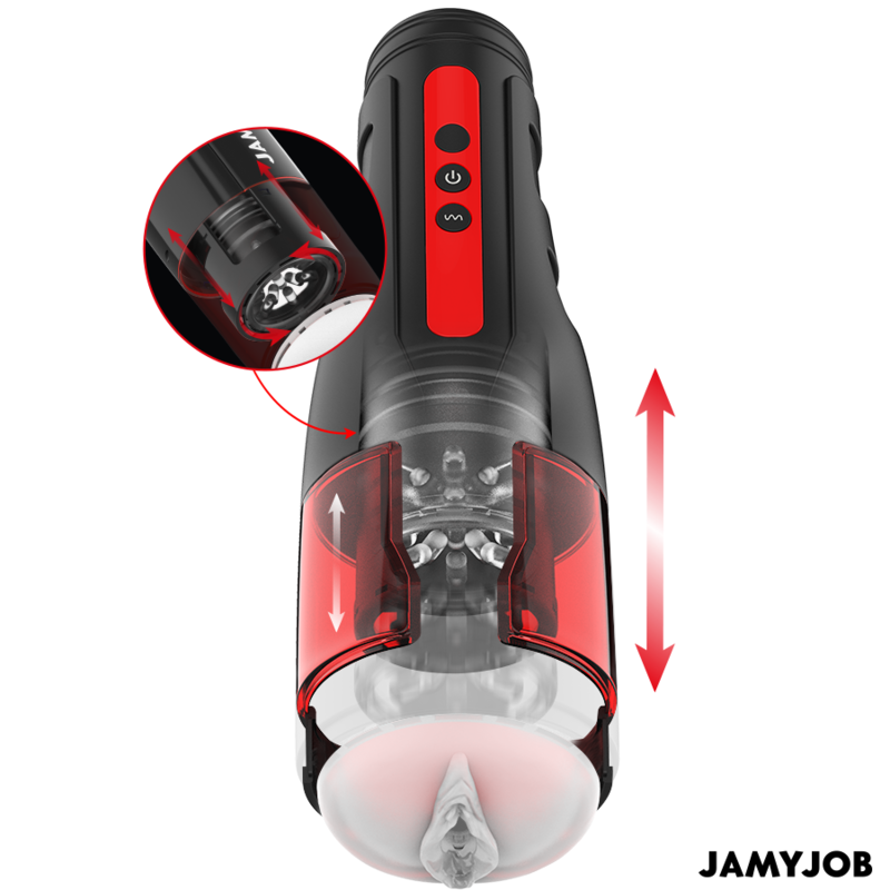 JAMYJOB - CYCLONE MASTURBADOR VAGINA AUTOMÁTICO 10 MODOS ROTACIÓN Y EMPUJE - Imagen 2