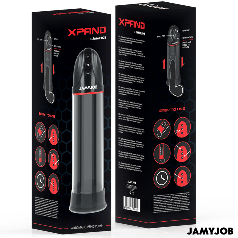 JAMYJOB - XPAND BOMBA AUTOMÁTICA 3 NIVELES DE SUCCIONADOR GRIS - Imagen 3