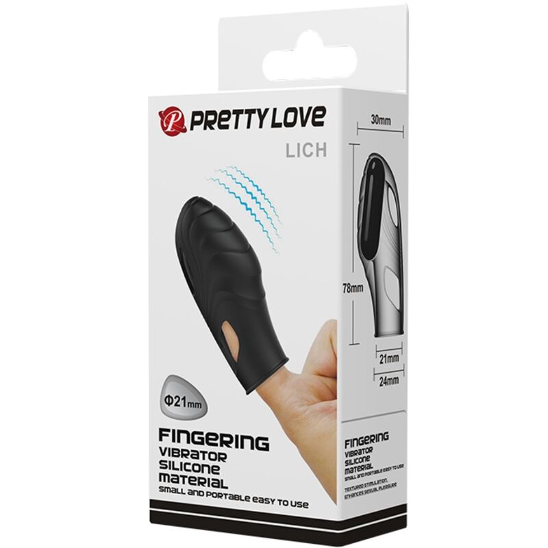 PRETTY LOVE - LICH SILICONE DEDO VIBRADOR PRETO - Image 9