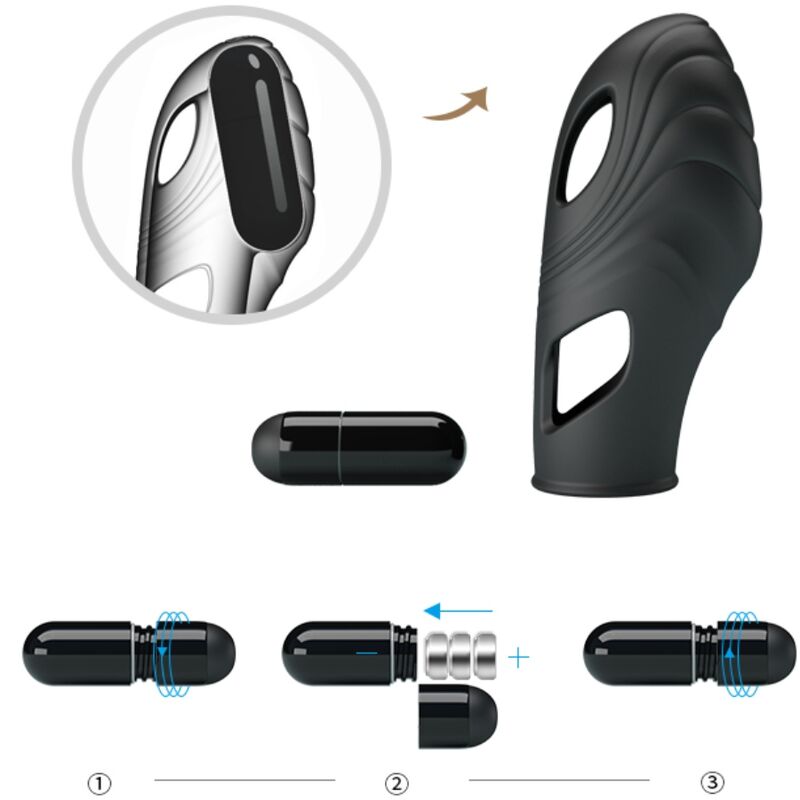 PRETTY LOVE - LICH SILICONE DEDO VIBRADOR PRETO - Image 2