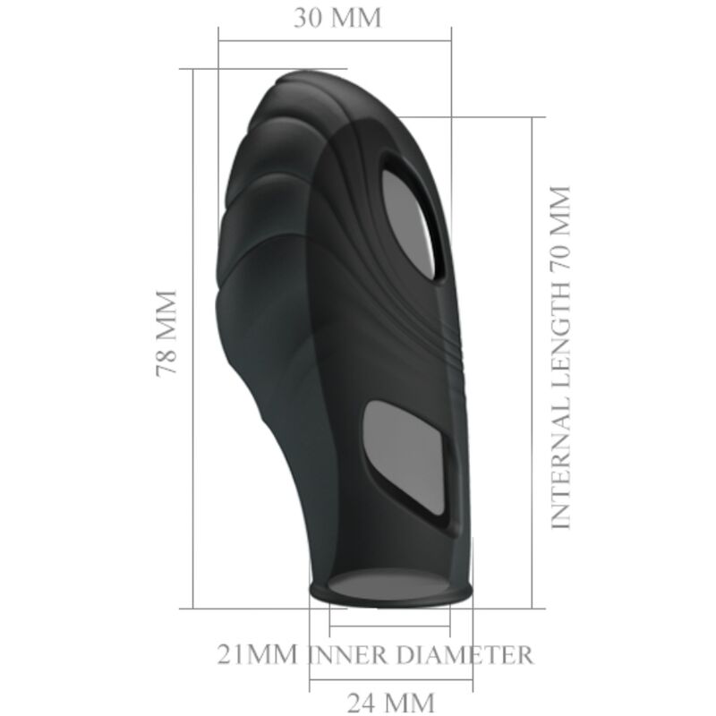 PRETTY LOVE - LICH SILICONE DEDO VIBRADOR PRETO - Image 4