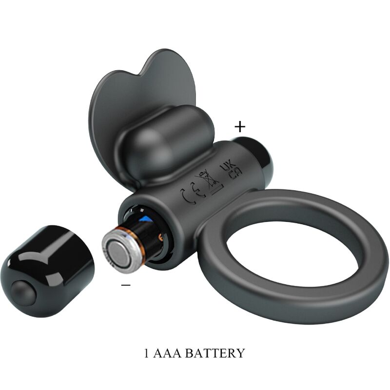 PRETTY LOVE - BAGUE VIBRANTE DEBONAIRE LAPIN 10 VIBRATIONS NOIRE – Image 3