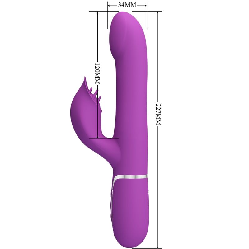 PRETTY LOVE - VIBRATEUR ET STIMULATEUR MULTIFONCTION 4 EN 1 VIOLET – Image 4