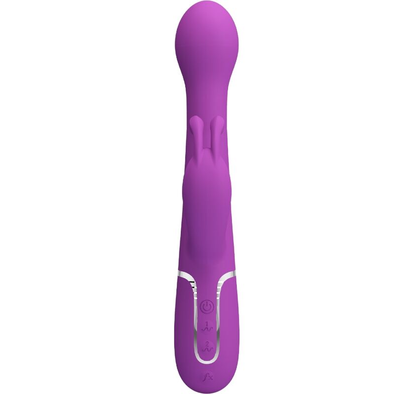 PRETTY LOVE - VIBRATEUR LAPIN MULTIFONCTION 3 EN 1 DEJON VIOLET – Image 2