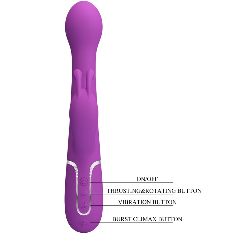 PRETTY LOVE - VIBRATEUR LAPIN MULTIFONCTION 3 EN 1 DEJON VIOLET – Image 8