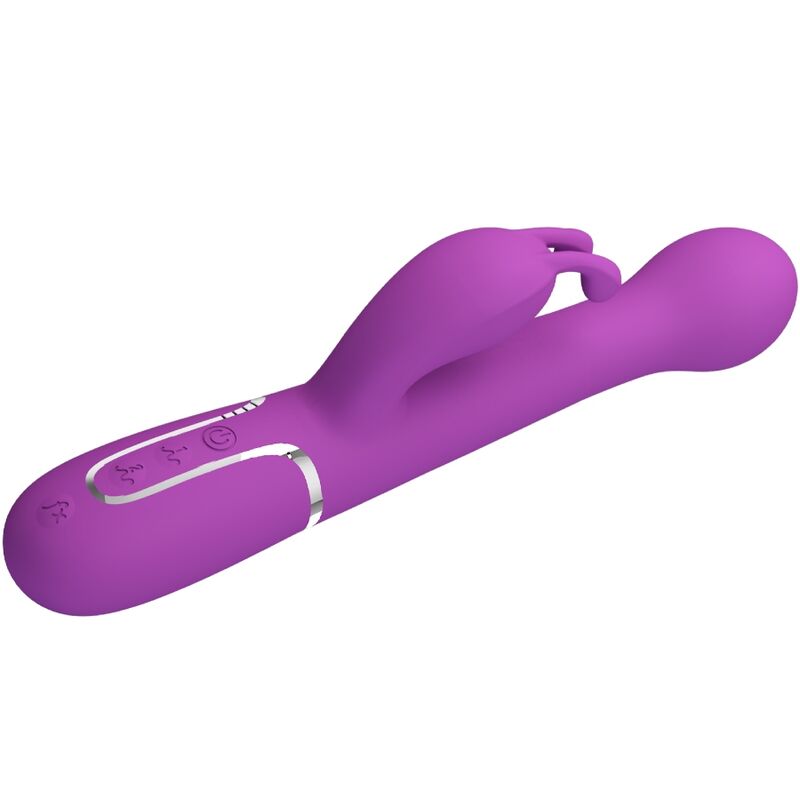 PRETTY LOVE - VIBRATEUR LAPIN MULTIFONCTION 3 EN 1 DEJON VIOLET – Image 3