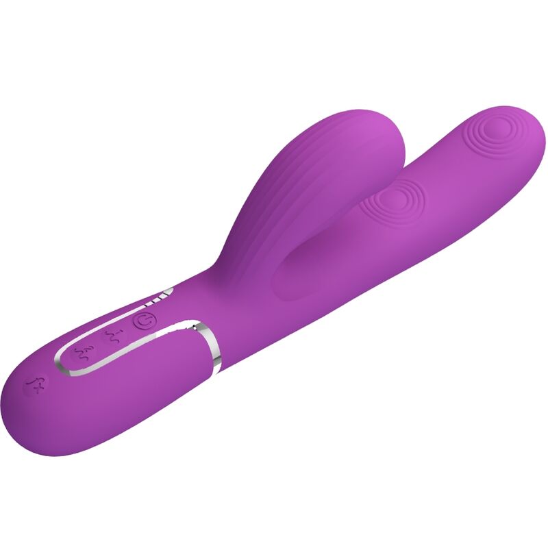 PRETTY LOVE - VIBRATEUR LAPIN MULTIFONCTION 3 EN 1 PERLITA VIOLET – Image 3