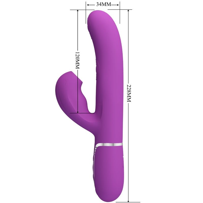 PRETTY LOVE - VIBRATEUR LAPIN MULTIFONCTION 3 EN 1 PERLITA VIOLET – Image 4