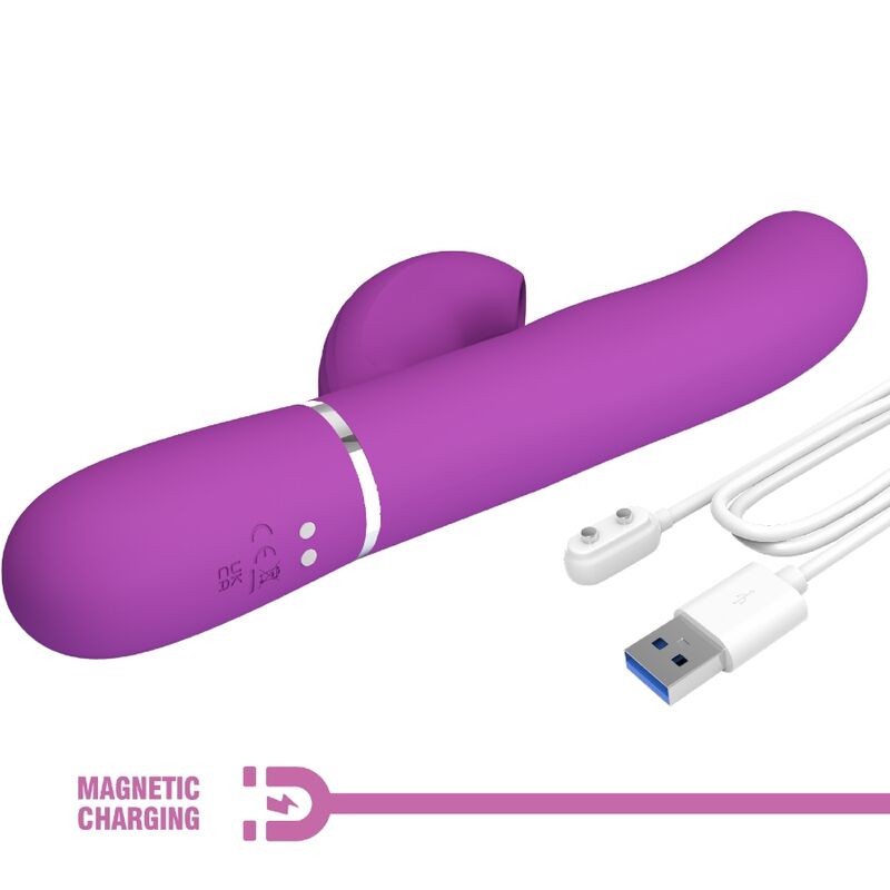 PRETTY LOVE - VIBRATEUR LAPIN MULTIFONCTION 3 EN 1 PERLITA VIOLET – Image 6