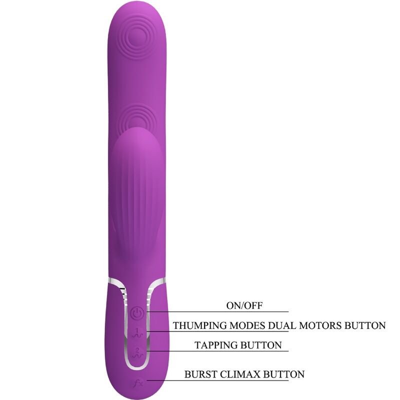 PRETTY LOVE - VIBRATEUR LAPIN MULTIFONCTION 3 EN 1 PERLITA VIOLET – Image 7