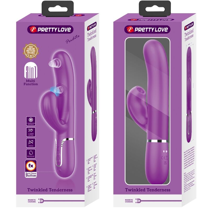 PRETTY LOVE - VIBRATEUR LAPIN MULTIFONCTION 3 EN 1 PERLITA VIOLET – Image 8