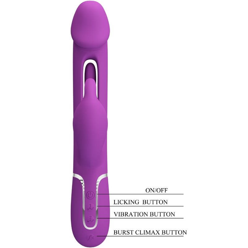 PRETTY LOVE - KAMPAS VIBRATEUR LAPIN MULTIFONCTION 3 EN 1 VIOLET – Image 4