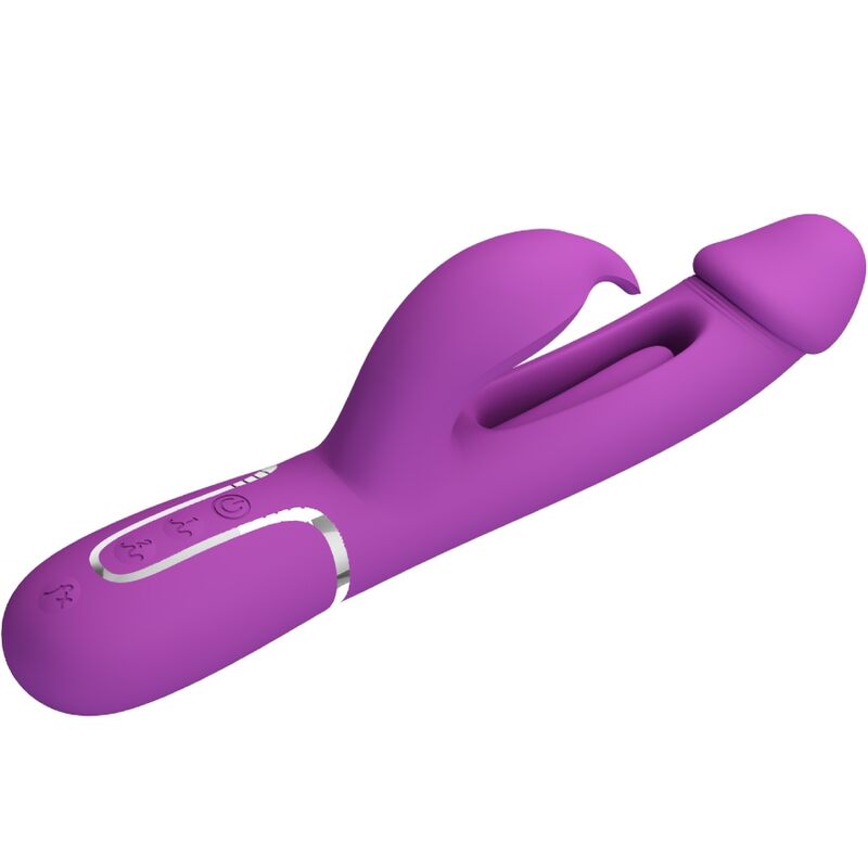 PRETTY LOVE - KAMPAS VIBRATEUR LAPIN MULTIFONCTION 3 EN 1 VIOLET – Image 8