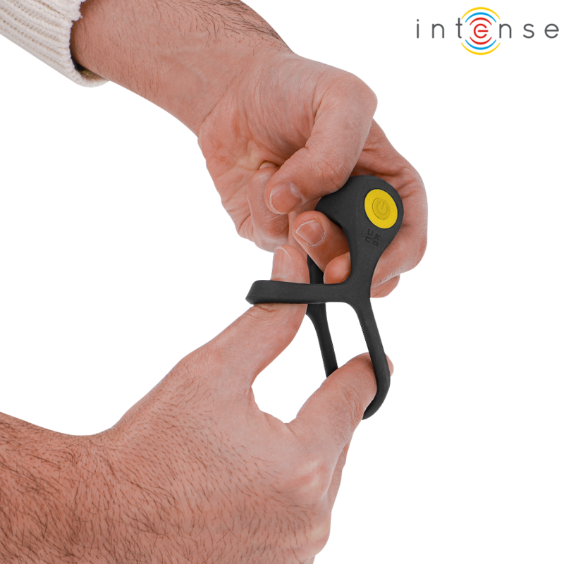 INTENSE - ALEX VIBRATEUR DOUBLE ANNEAU PÉNIS 10 VIBRATIONS NOIR – Image 3