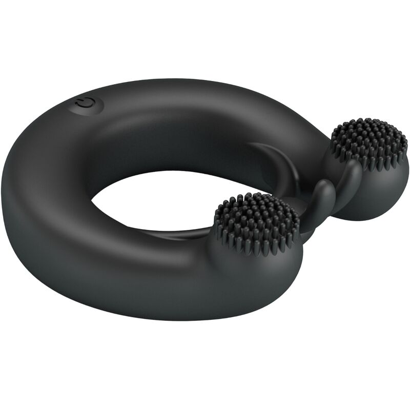 PRETTY LOVE - ANNEAU VIBRANT DAHLIA + STIMULATEUR DE CLITORIS 12 VIBRATIONS NOIR – Image 5