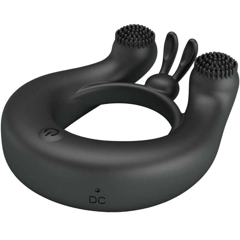 PRETTY LOVE - ANNEAU VIBRANT DAHLIA + STIMULATEUR DE CLITORIS 12 VIBRATIONS NOIR – Image 6