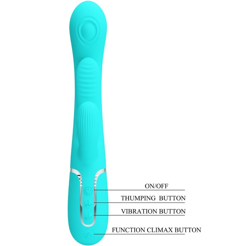 PRETTY LOVE - SHANIA TRIPLE VIBRADOR RABBIT MULTIFUNCIÓN 3 EN 1 - Imagen 5