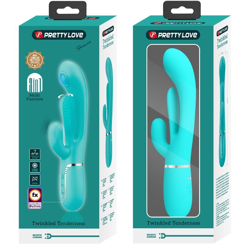 PRETTY LOVE - SHANIA TRIPLE VIBRADOR RABBIT MULTIFUNCIÓN 3 EN 1 - Imagen 7