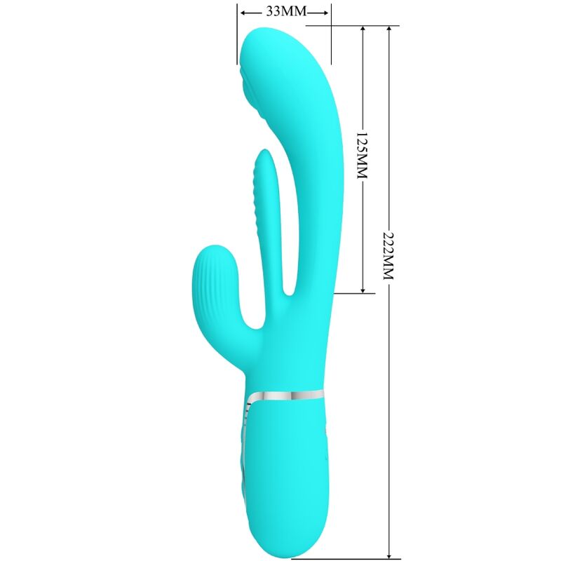 PRETTY LOVE - SHANIA TRIPLE VIBRADOR RABBIT MULTIFUNCIÓN 3 EN 1 - Imagen 10