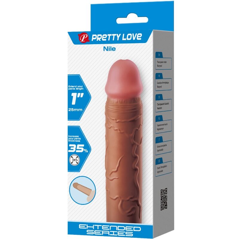 PRETTY LOVE - GUAINA PER PENE NILE CON ESTENSIONE 2,5 CM MULATTO - immagine 7
