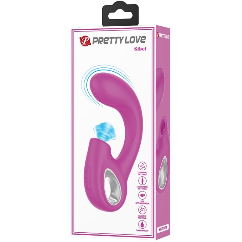 PRETTY LOVE - SIBEL VIBRATEUR POINT G + STIMULATEUR CLITORIS SIBEL 10 VIBRATIONS VIOLET – Image 3