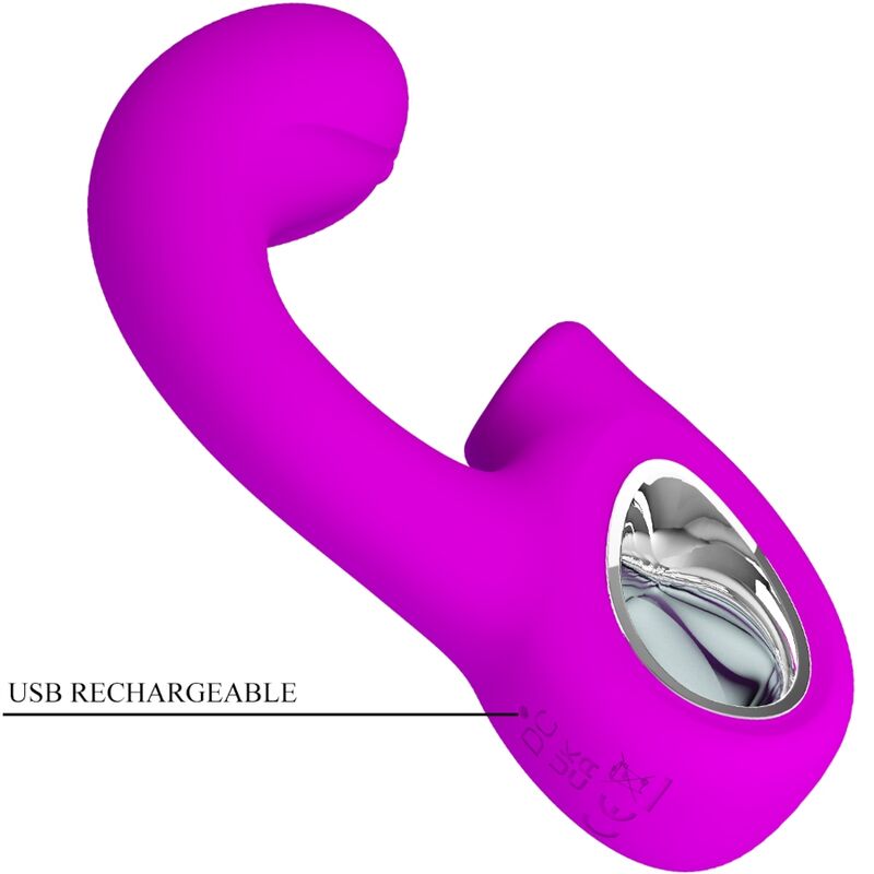 PRETTY LOVE - SIBEL VIBRATEUR POINT G + STIMULATEUR CLITORIS SIBEL 10 VIBRATIONS VIOLET – Image 7