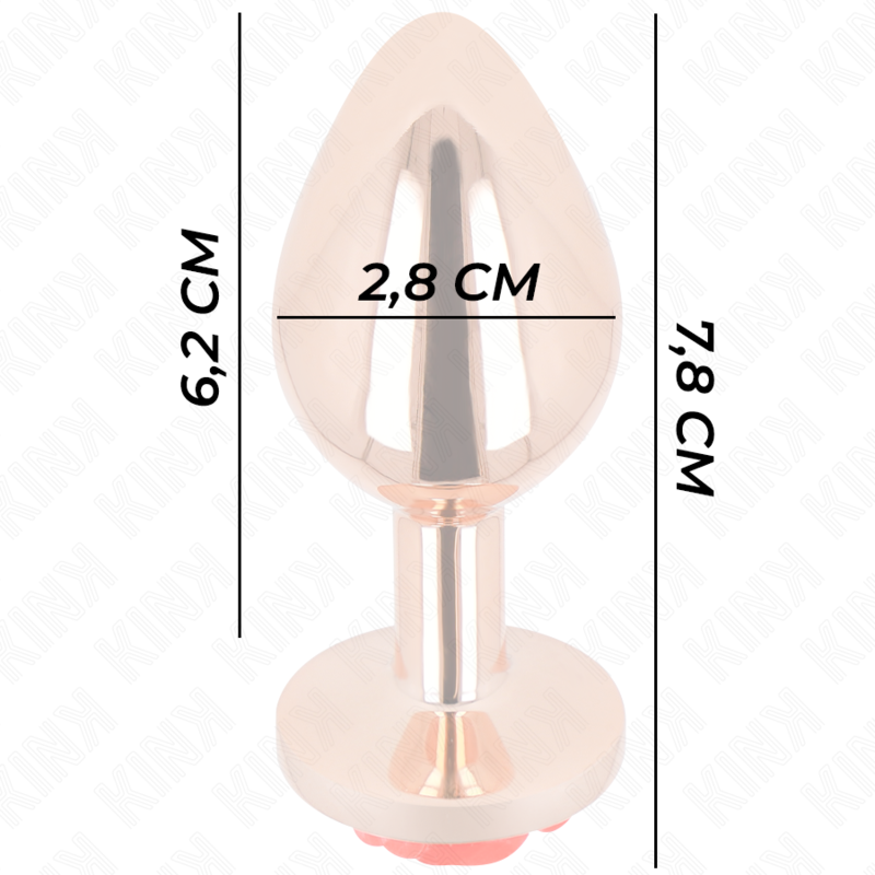KINK - PLUG ANAL ORO ROSADO ROSA ROJA S - Imagen 3