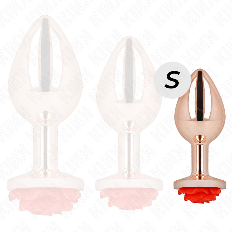 KINK - PLUG ANAL ORO ROSADO ROSA ROJA S - Imagen 4