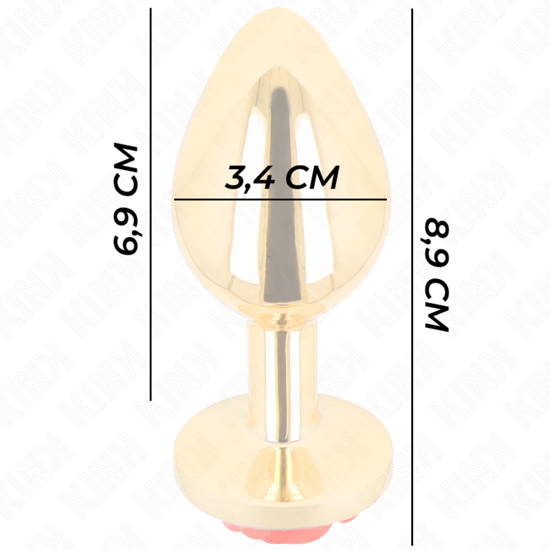 KINK - PLUG ANAL GOLD ROSE ROT GRÖSSE M – Bild 3