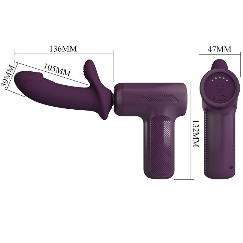 PRETTY LOVE - MASSEUR DJ SCHOLAR 5 RÉGLAGES VIOLET – Image 2