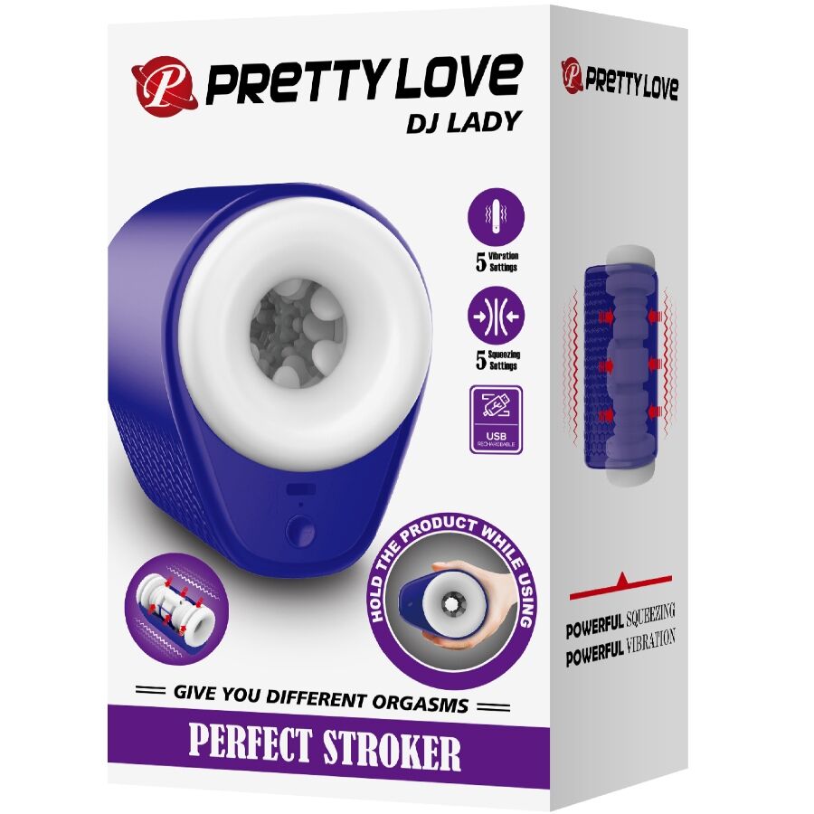 PRETTY LOVE - DJ LADY MASTURBATORE MASCHILE CON VIBRAZIONE 5 IMPOSTAZIONI VIOLA - immagine 7