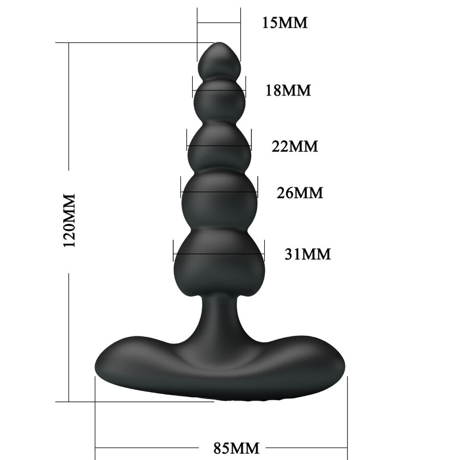 PRETTY LOVE - VIBRATEUR ANAL CORBAN 10 VIBRATIONS NOIR – Image 4