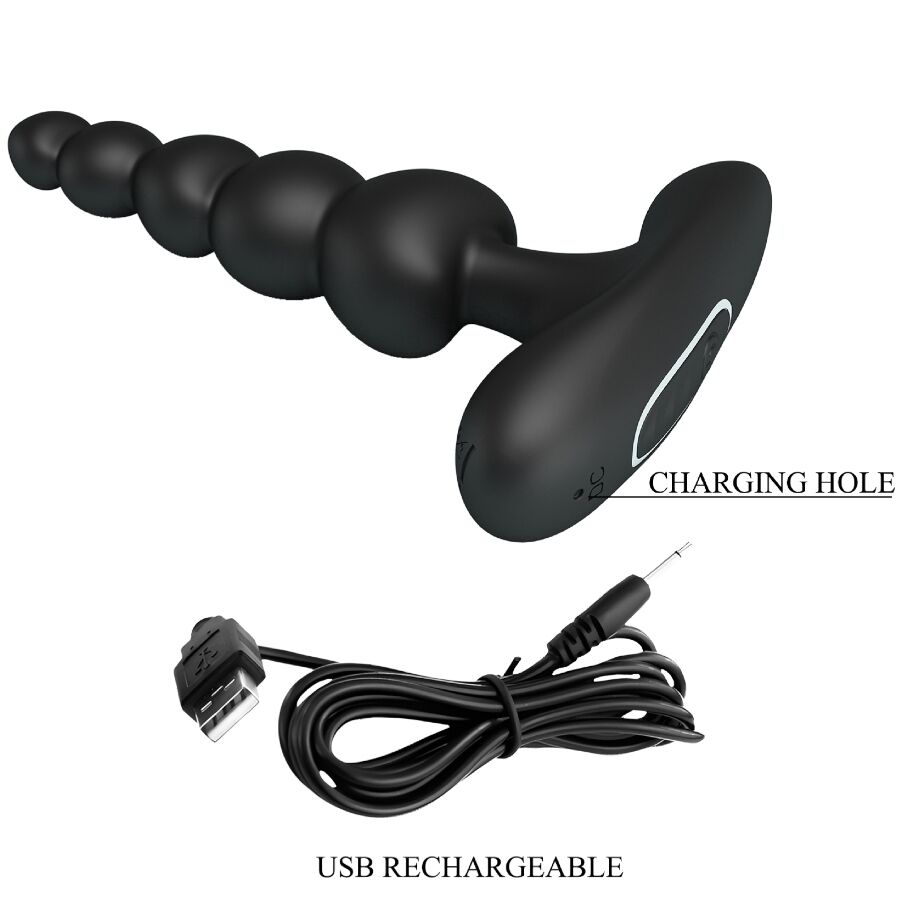 PRETTY LOVE - VIBRATEUR ANAL CORBAN 10 VIBRATIONS NOIR – Image 6