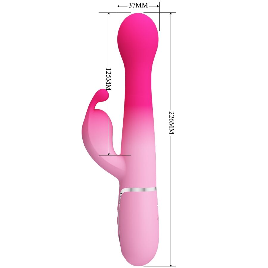 PRETTY LOVE - VIBRATEUR LAPIN MULTIFONCTION 3 EN 1 DEJON ROSE – Image 11