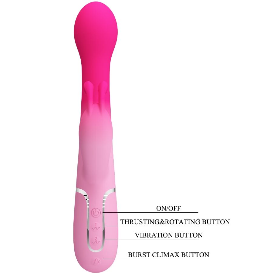 PRETTY LOVE - VIBRATEUR LAPIN MULTIFONCTION 3 EN 1 DEJON ROSE – Image 7