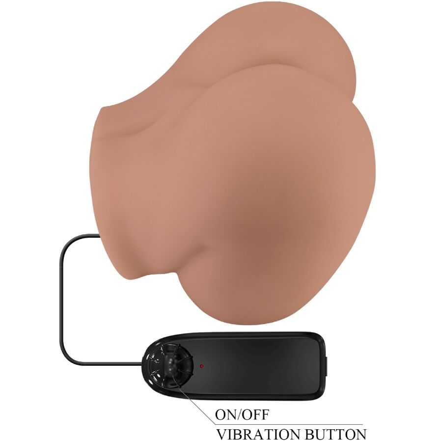 CRAZY BULL - BERNACE TRASERO VIBRADOR CON VAGINA Y ANO REALÍSTICO NATURAL CONTROL REMOTO - Imagen 2