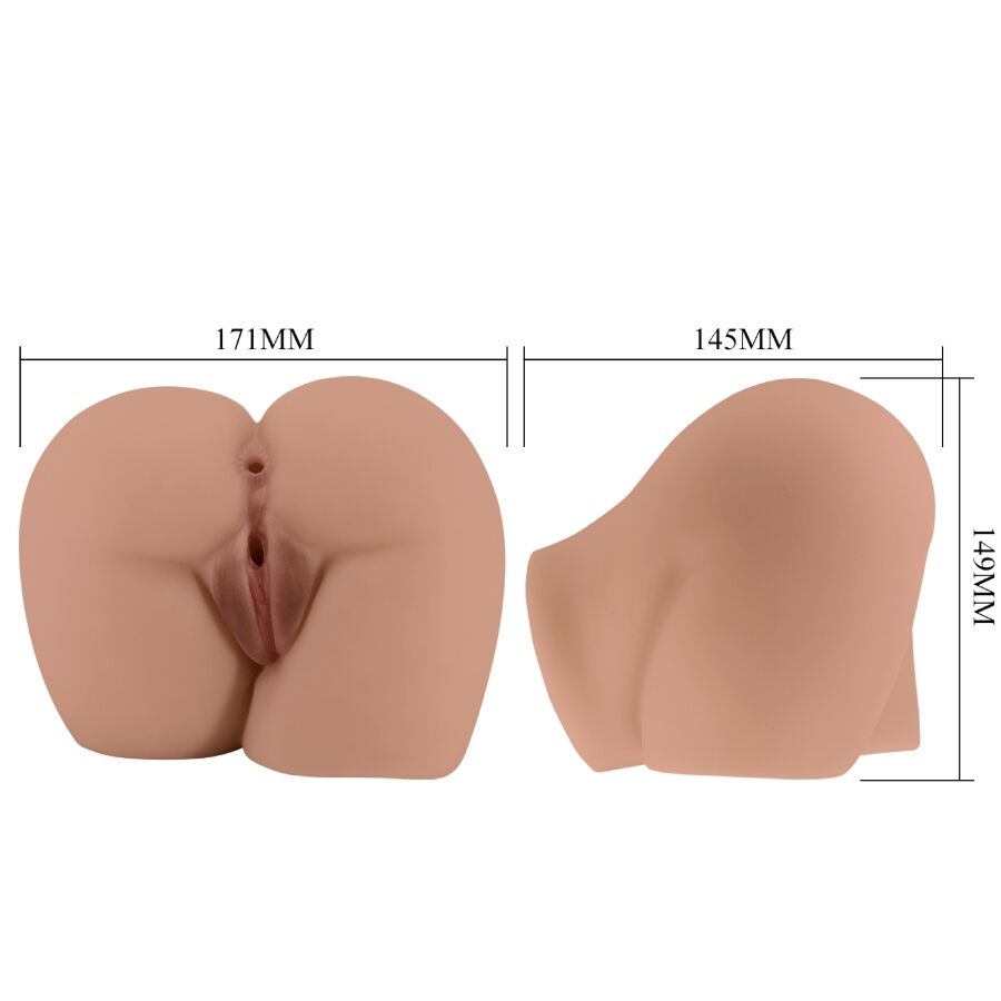 CRAZY BULL - BERNACE TRASERO VIBRADOR CON VAGINA Y ANO REALÍSTICO NATURAL CONTROL REMOTO - Imagen 5