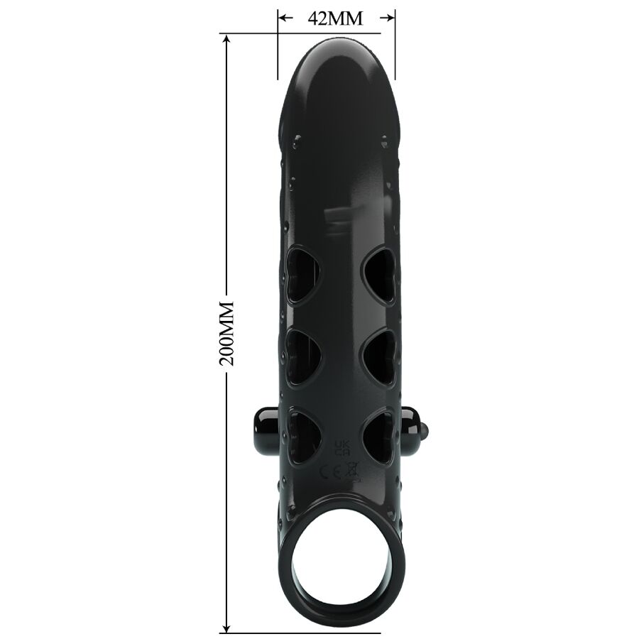 ROMANCE - FUNDA PARA PENE CON VIBRACIÓN NEGRO - Imagen 2