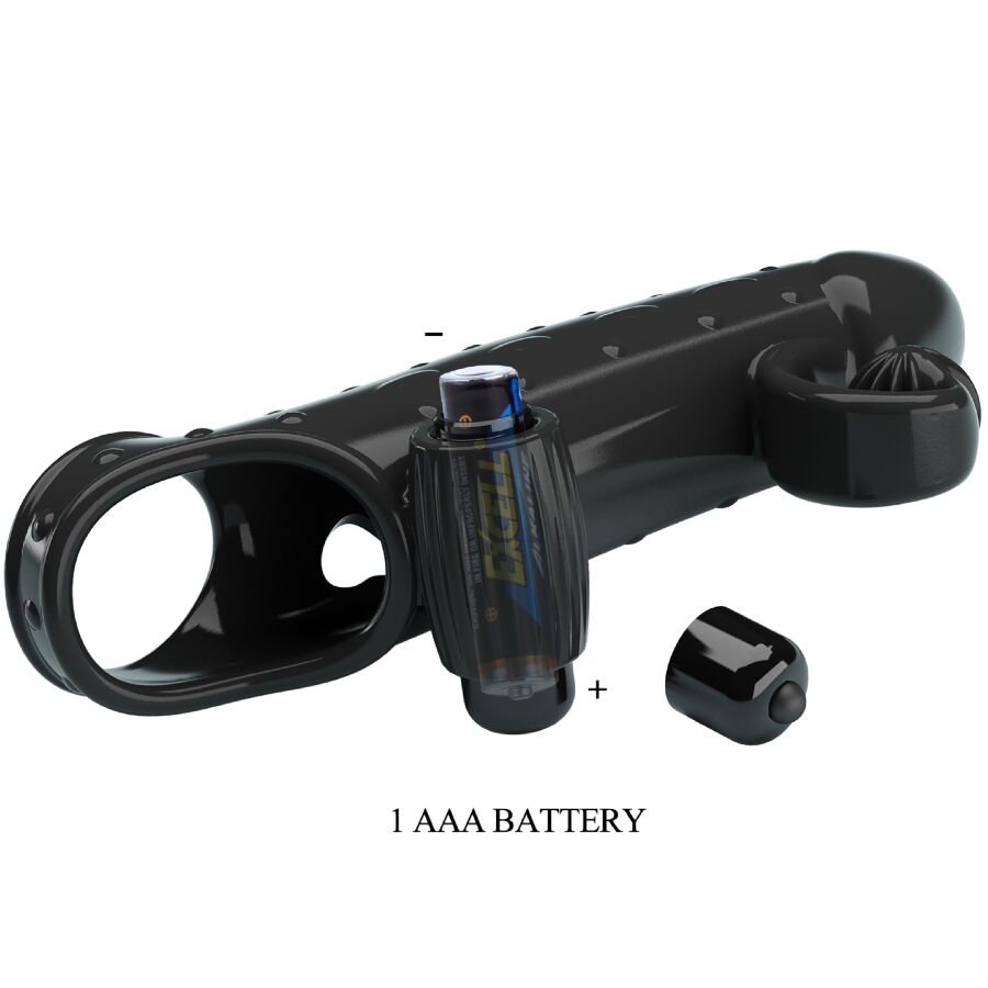ROMANCE - FUNDA PARA PENE CON VIBRACIÓN NEGRO - Imagen 6