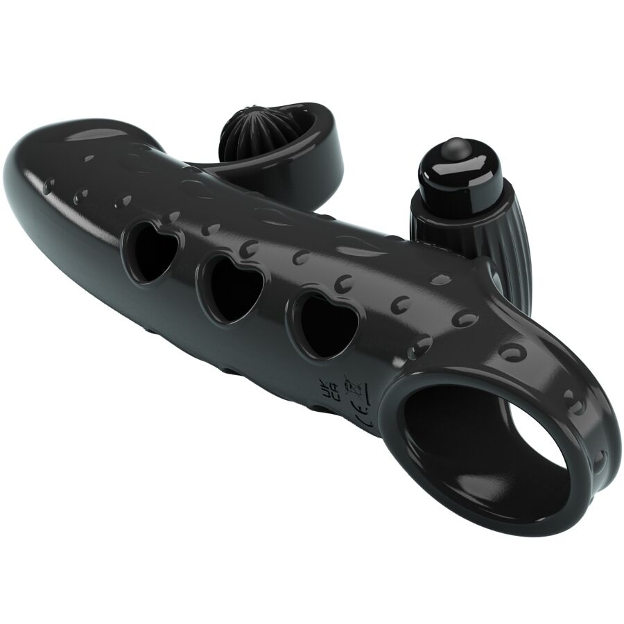 ROMANCE - FUNDA PARA PENE CON VIBRACIÓN NEGRO - Imagen 11