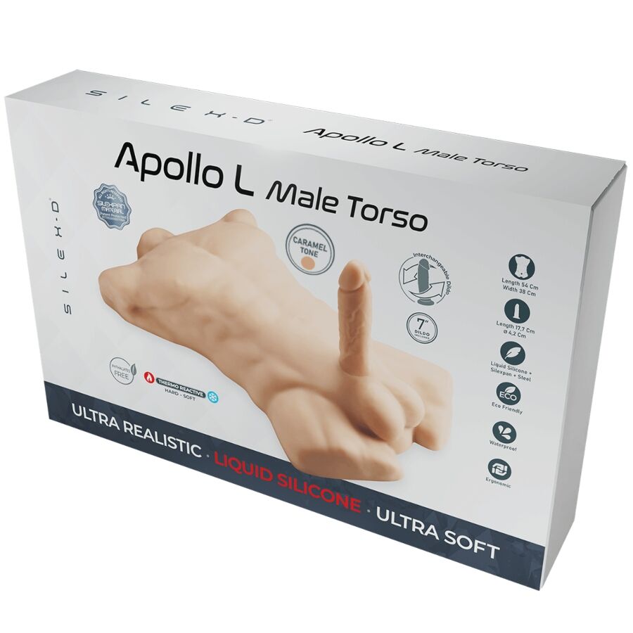 SILEXD - APOLLO L TORSO MASCHILE REALISTICO CARAMELLO - immagine 2