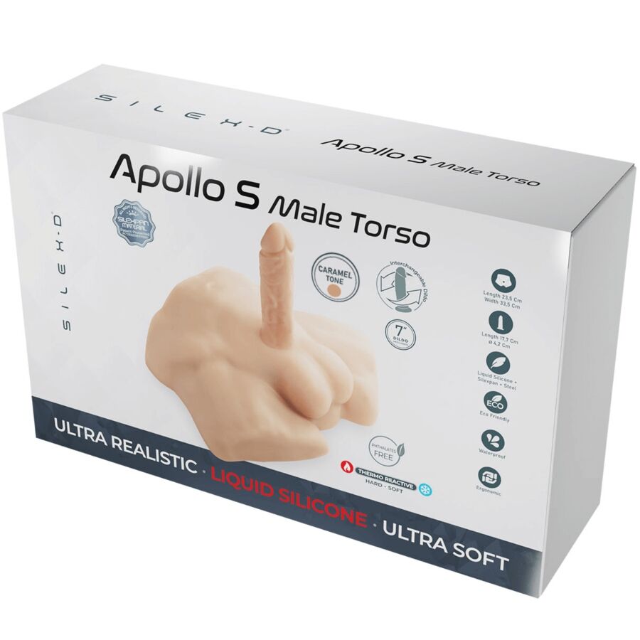 SILEXD - APOLLO S REALISTISCHER MÄNNLICHER HALBTORSO KARAMELL – Bild 6