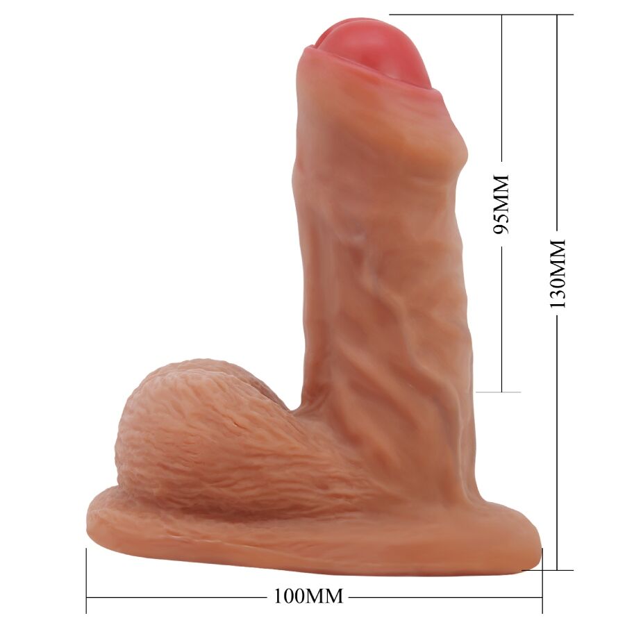 PRETTY LOVE - WARNELL ULTRA REALISTISCHER UND ELASTISCHER DILDO 9,5 CM MULATO – Bild 2